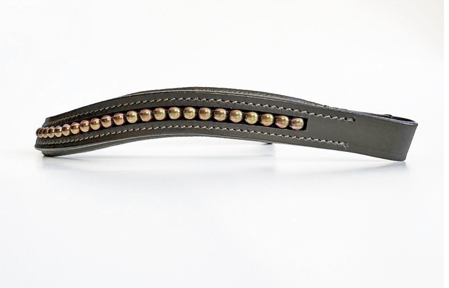 Iridescent Rose Beaded Browband