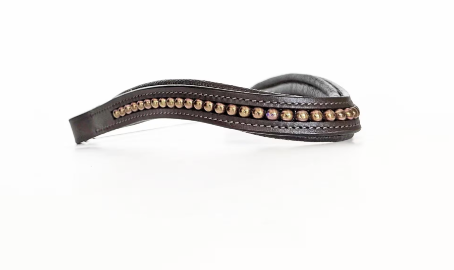 Iridescent Rose Beaded Browband