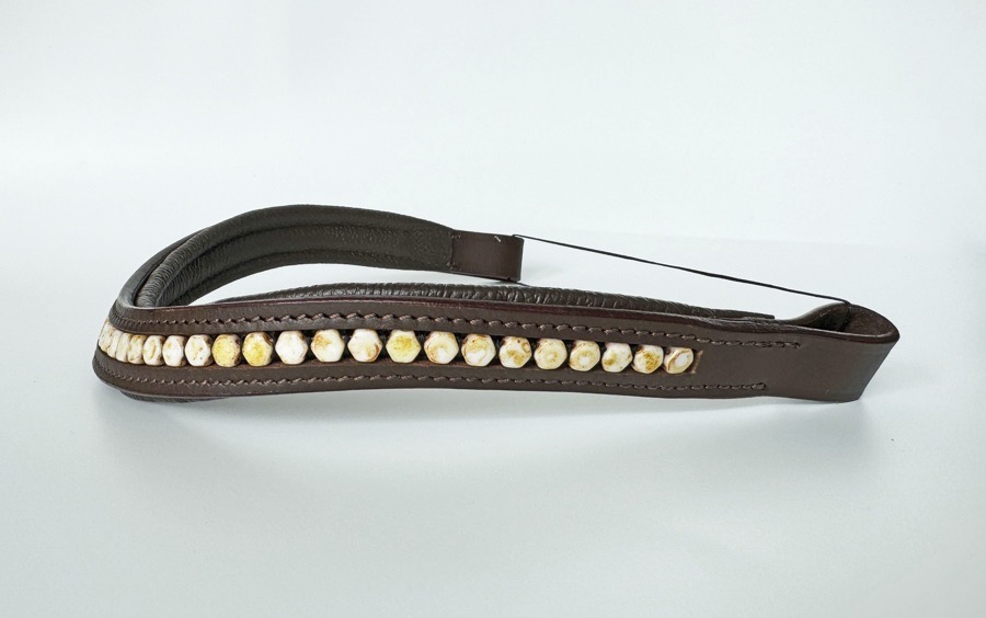 Butterscotch Beaded Browband 