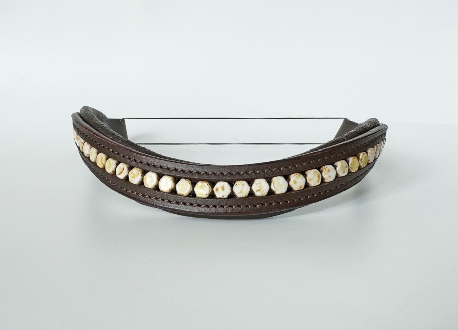 Butterscotch Beaded Browband 