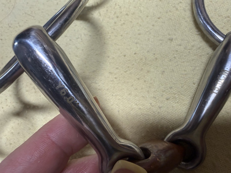 6” Shires Two Ring Copper Lozenge Gag Bit
