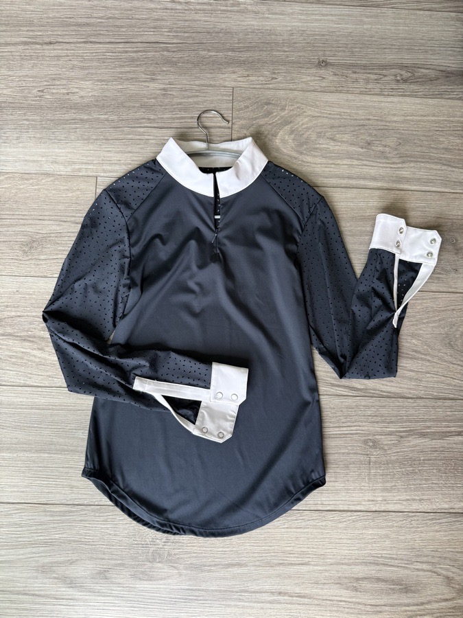 Free ride equestrian Cassidy black show shirt XS