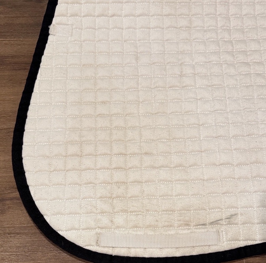 Dover Saddlery White w/Black Piping - Dressage Pad