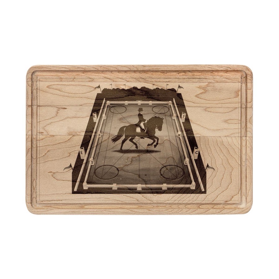 Engraved Equestrian Cutting Board — Horse Rider Wooden Serving & Chopping Board