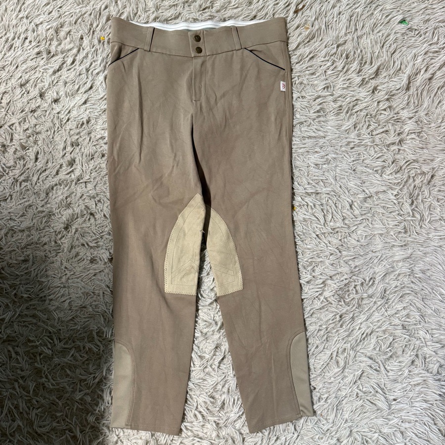 Women’s XL Tan Devon Aire Knee Patch Horseback Riding Breeches