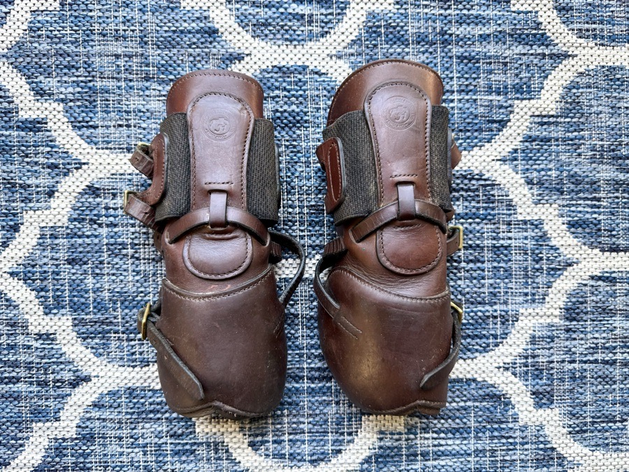 HADFIELDS Sheepskin Lined Leather Open Front Jumping Boots