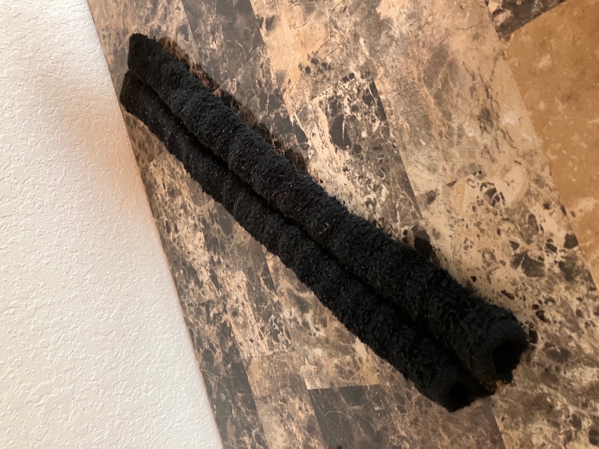 Stirrup guards, black fleece 