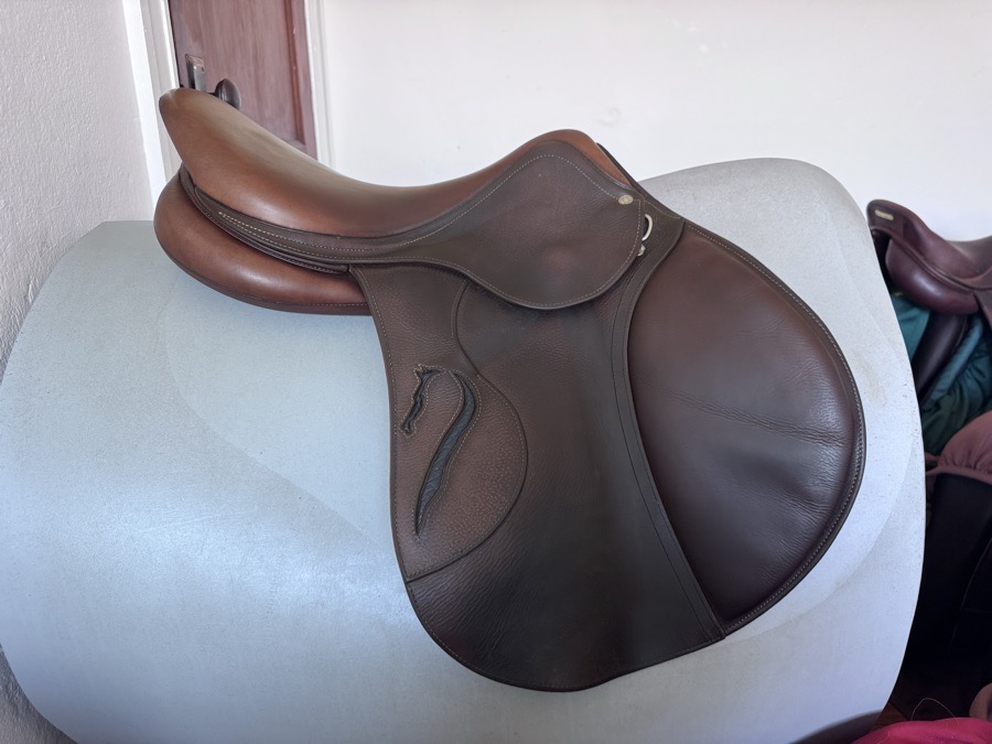 17.5” 2018 Antares Connexion Saddle - 3AA - Grained Buffalo