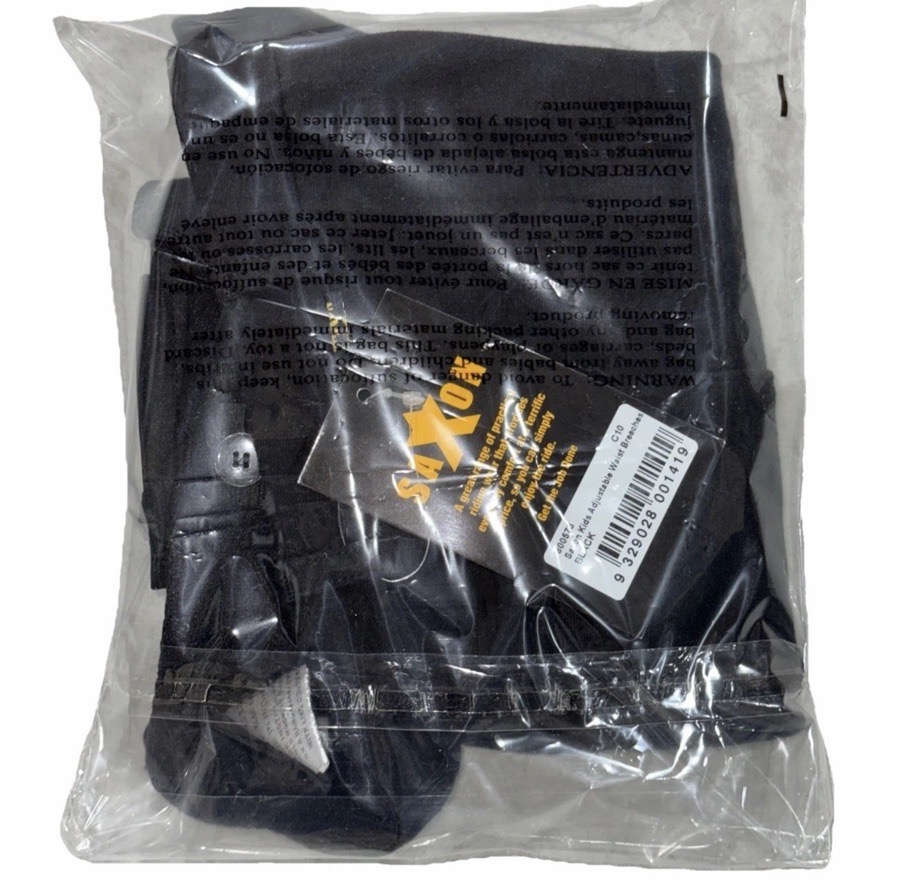 Saxon Kids Adjustable Waist Riding Breeches Jodhpurs Black Size 10
