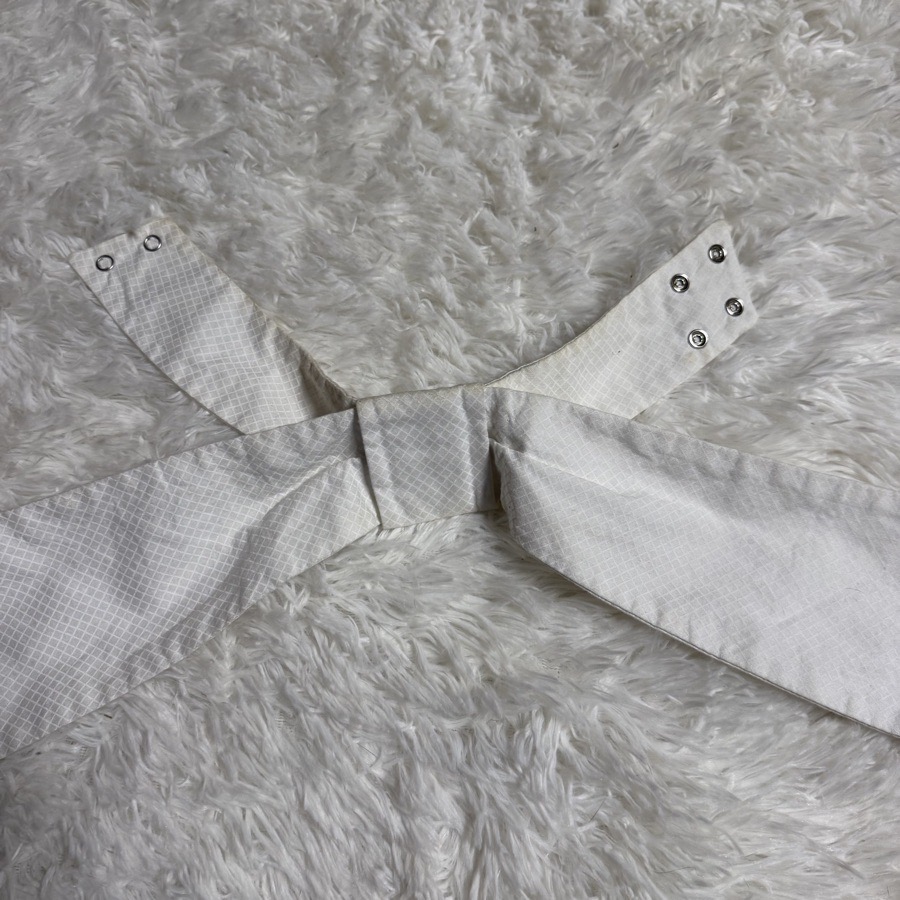 White Stock & Style Horseback Riding English Stock Tie. Slight discoloration