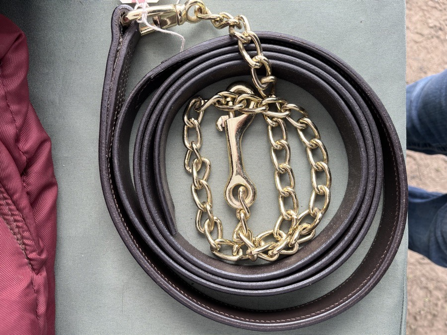 Leather Lead with Chain