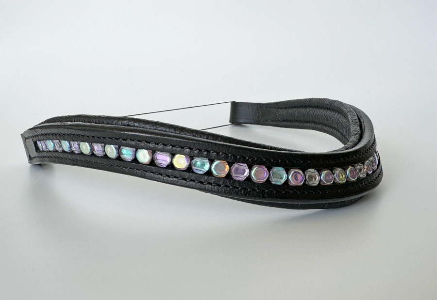 Iridescent Rainbow Beaded Browband