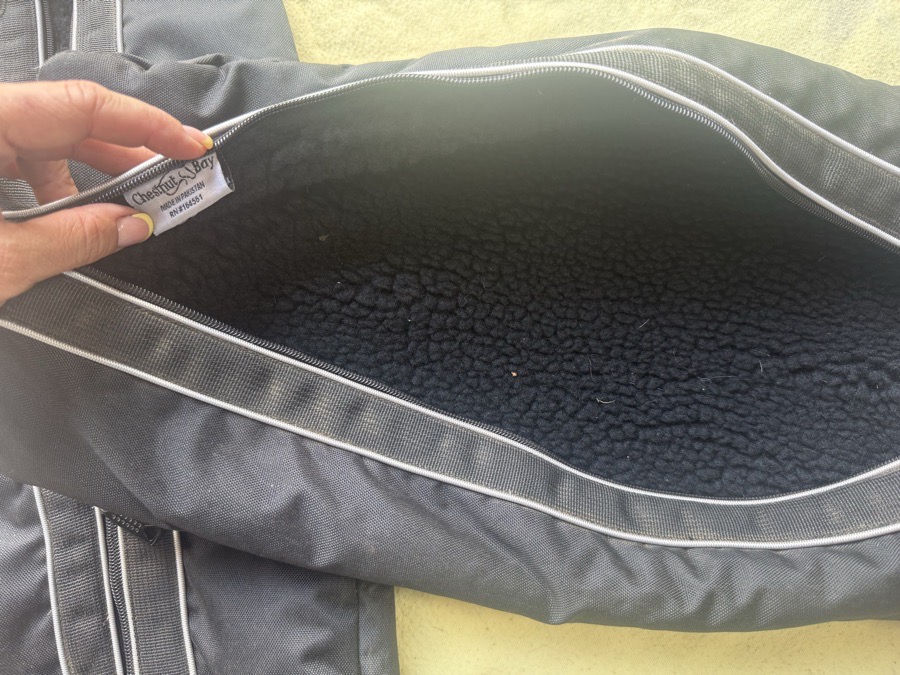 lined tall boot bag