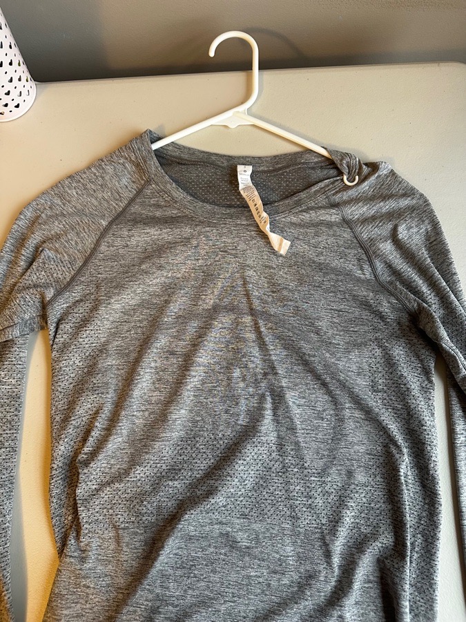 Grey Long Sleeve Lululemon Swiftly Tech