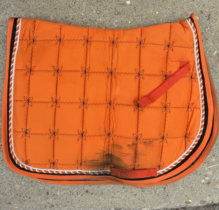 Orange Quilted Saddle Pad