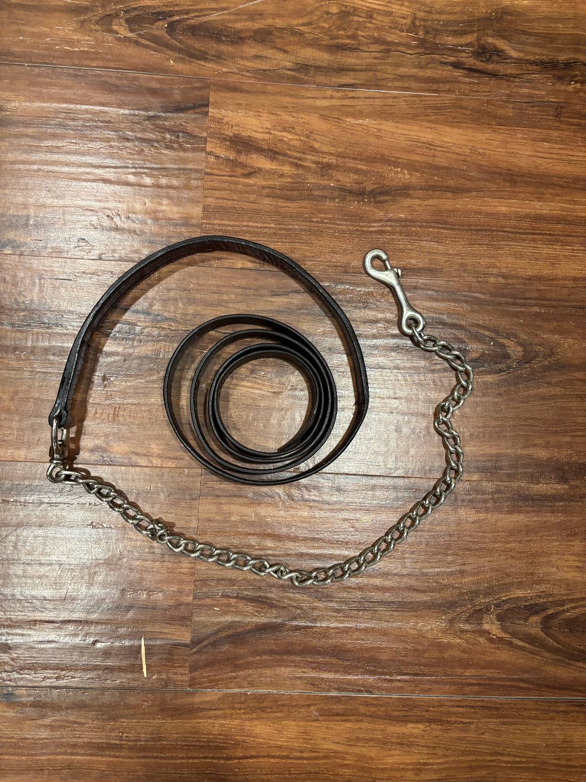 Leather Lead with Chain