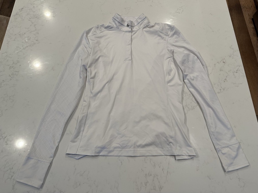 Chestnut Bay Equestrian / Horseback Riding White Show Shirt (XS)