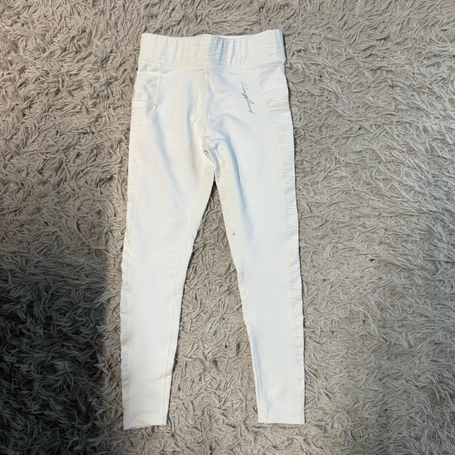 Child’s Size 10 White Kingsland Full Seat Horseback Riding Tights Breeches