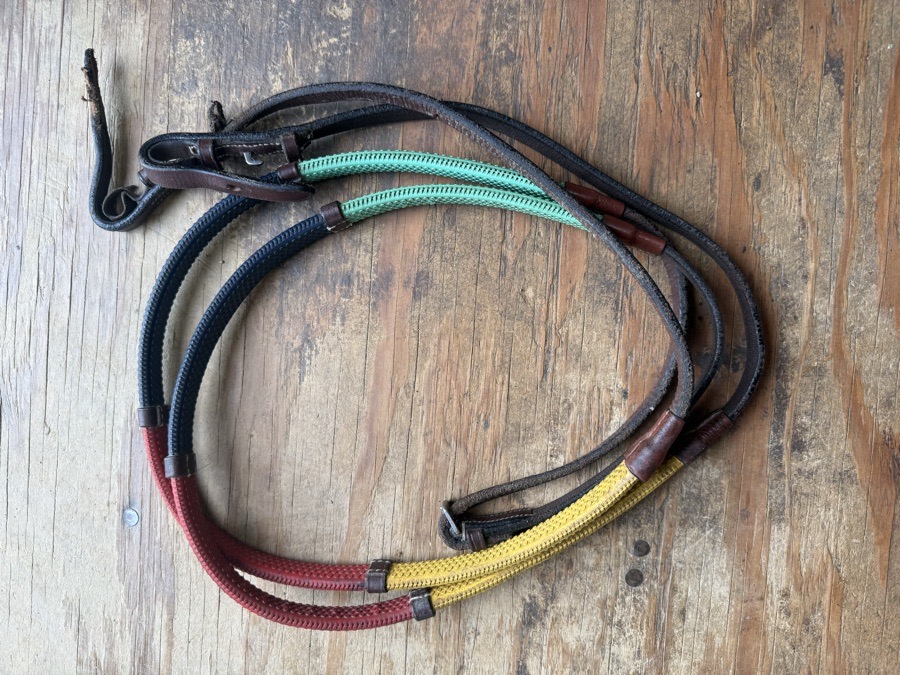 rainbow rubber reins