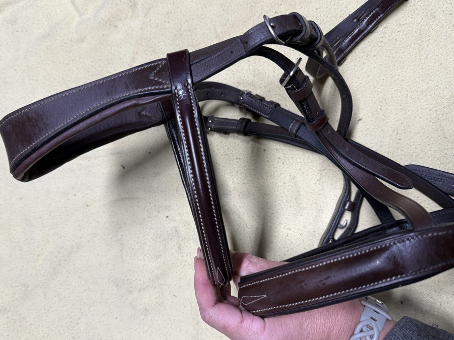 Full sized wide noseband fancy stitch bridle