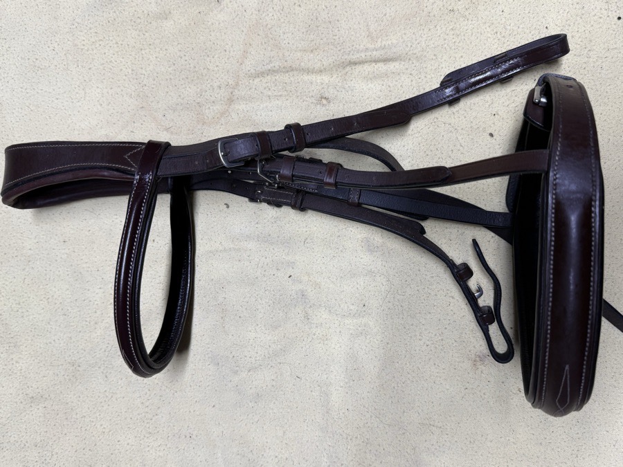 Full sized wide noseband fancy stitch bridle