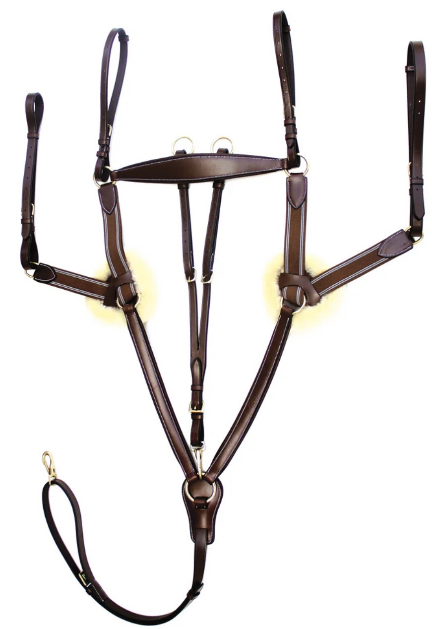 HENRI DE RIVEL PRO ELASTIC BREASTPLATE MARTINGALE WITH RUNNING ATTACHMENT