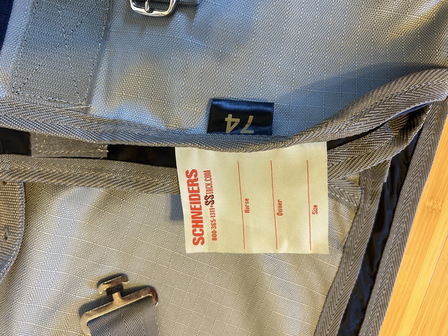 74” Schneider’s Turnout Sheet(0g) - Navy/Gray