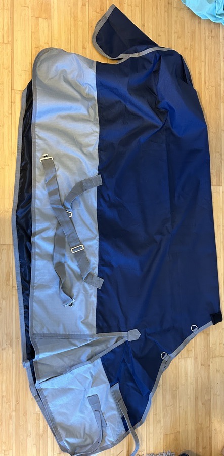 74” Schneider’s Turnout Sheet(0g) - Navy/Gray