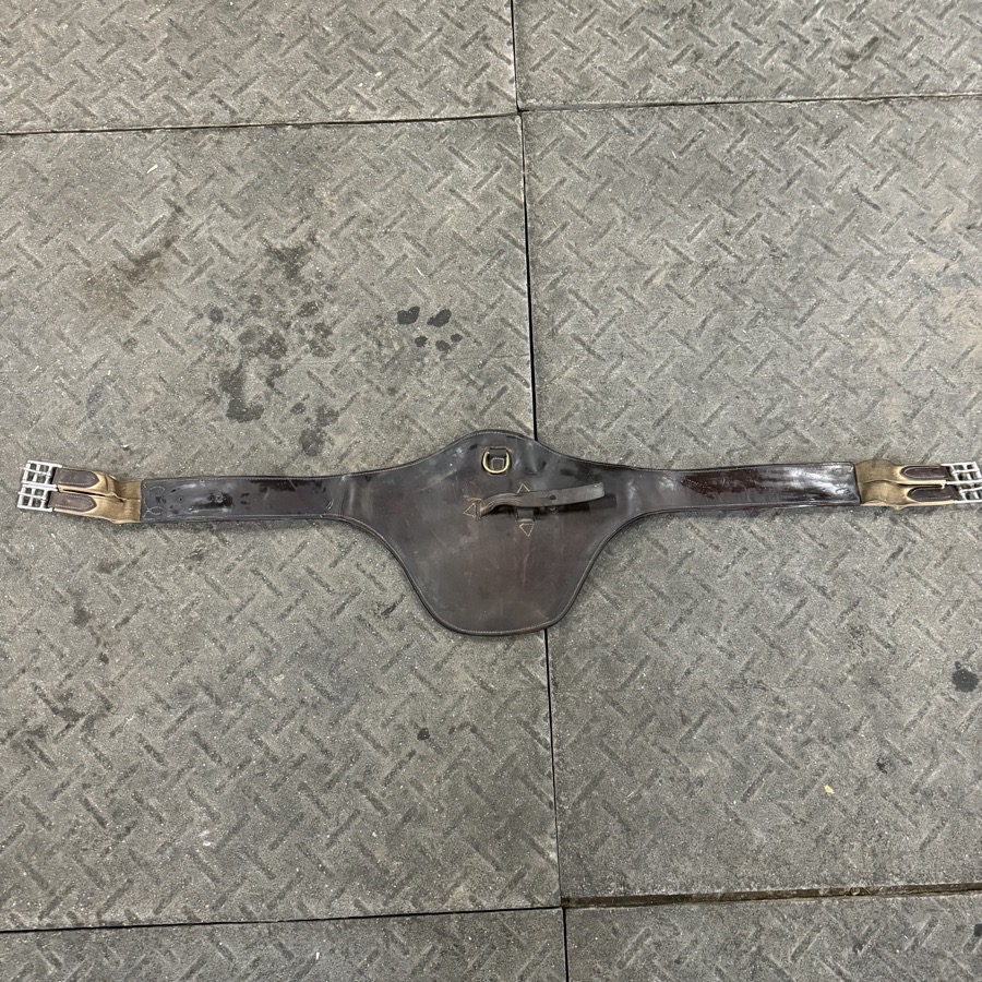 54” Beval Brown Leather Horseback Riding English Belly Girth