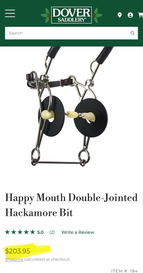 Happy Mouth Mullen Hackamore Bit