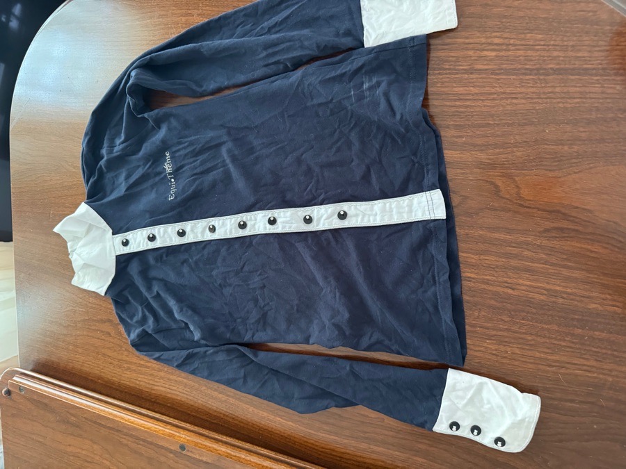 Equthime blue and white shirt sz xxs