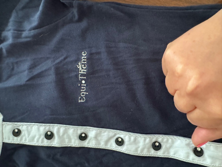 Equthime blue and white shirt sz xxs