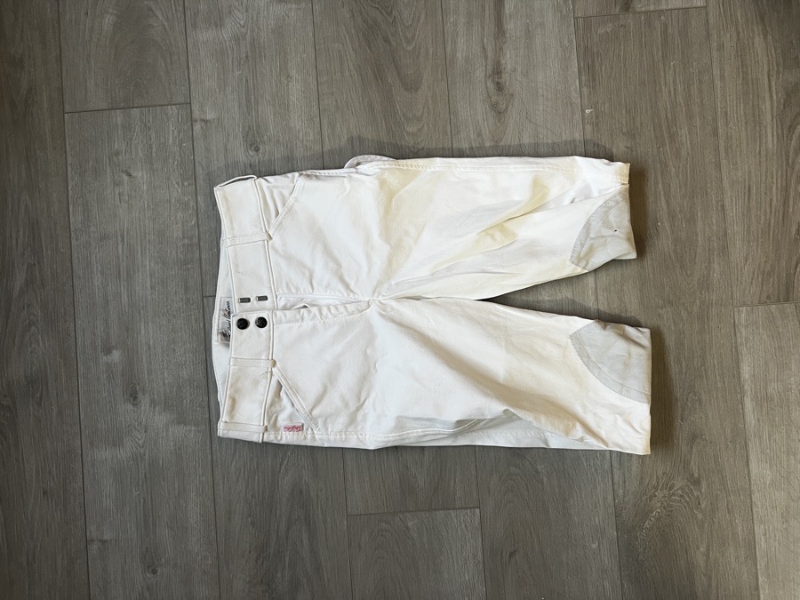 Tailored Sportsman White Knee Patch Breeches Size 26