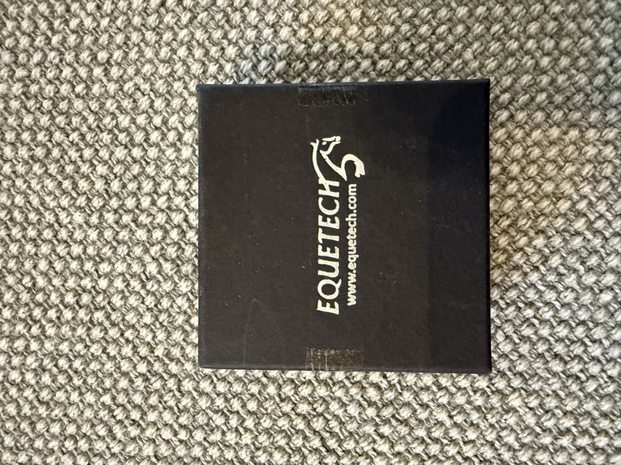 Equitech silver with black stone stock pin