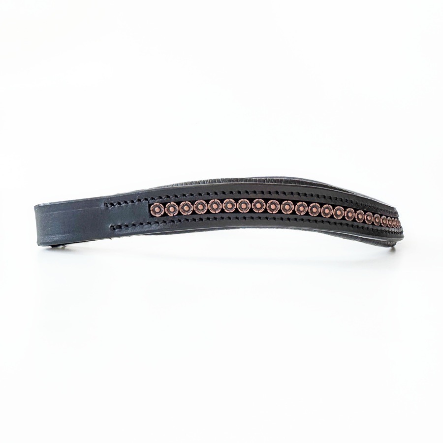Brass Flower Beaded Browband