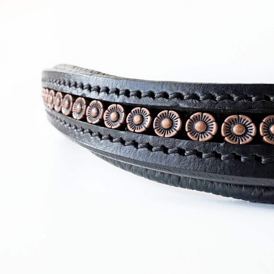 Brass Flower Beaded Browband