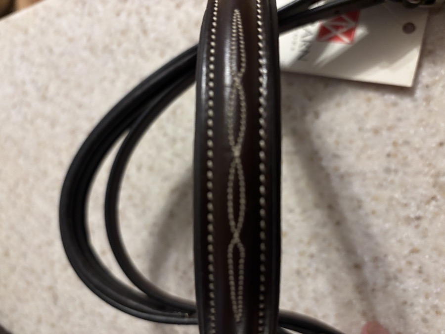 RED BARN Bridle Pony with raised fancy stitched laced reins