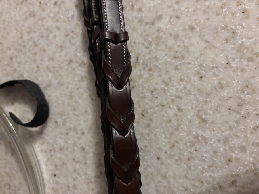 RED BARN Bridle Pony with raised fancy stitched laced reins