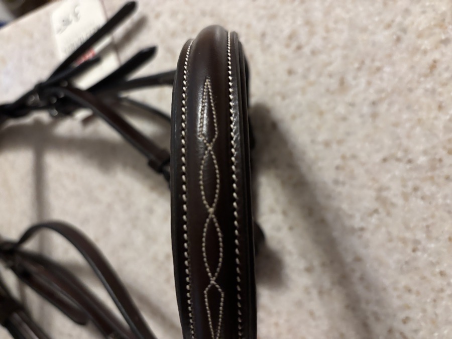 RED BARN Bridle Pony with raised fancy stitched laced reins