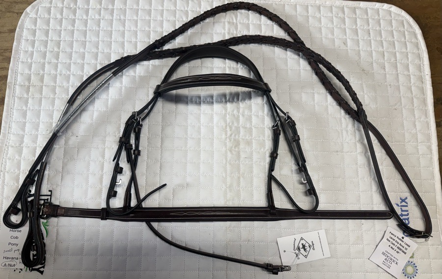 Small pony fancy stitch bridle 