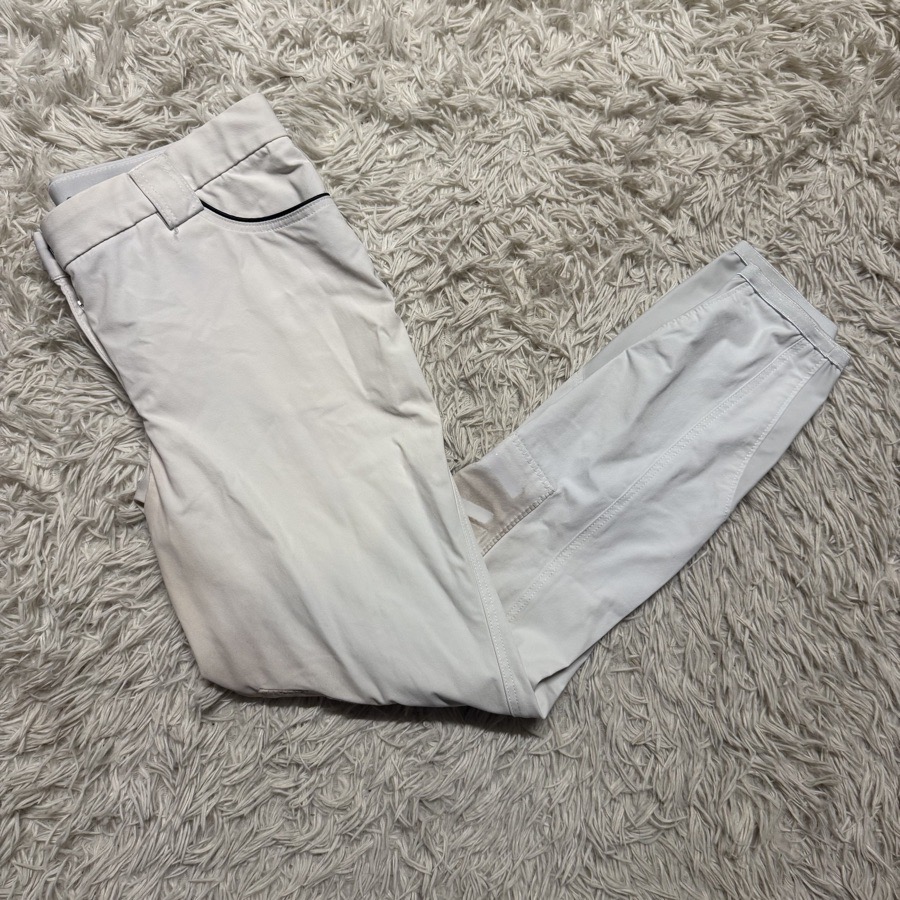 Women’s Size 32 White Sarm Hippique Knee Patch Horseback Riding Breeches