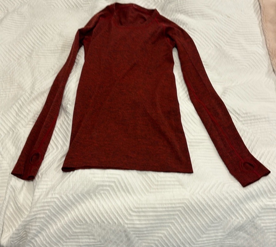 Red long sleeve lululemon too