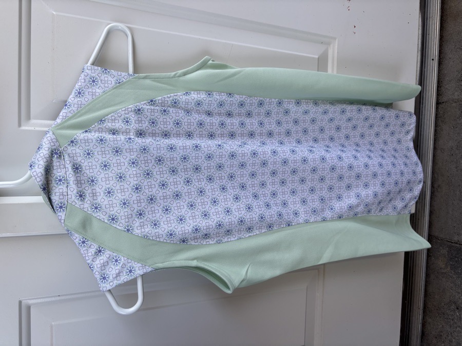 riding sport ladies airflow quarter-zip print sleeveless shirt