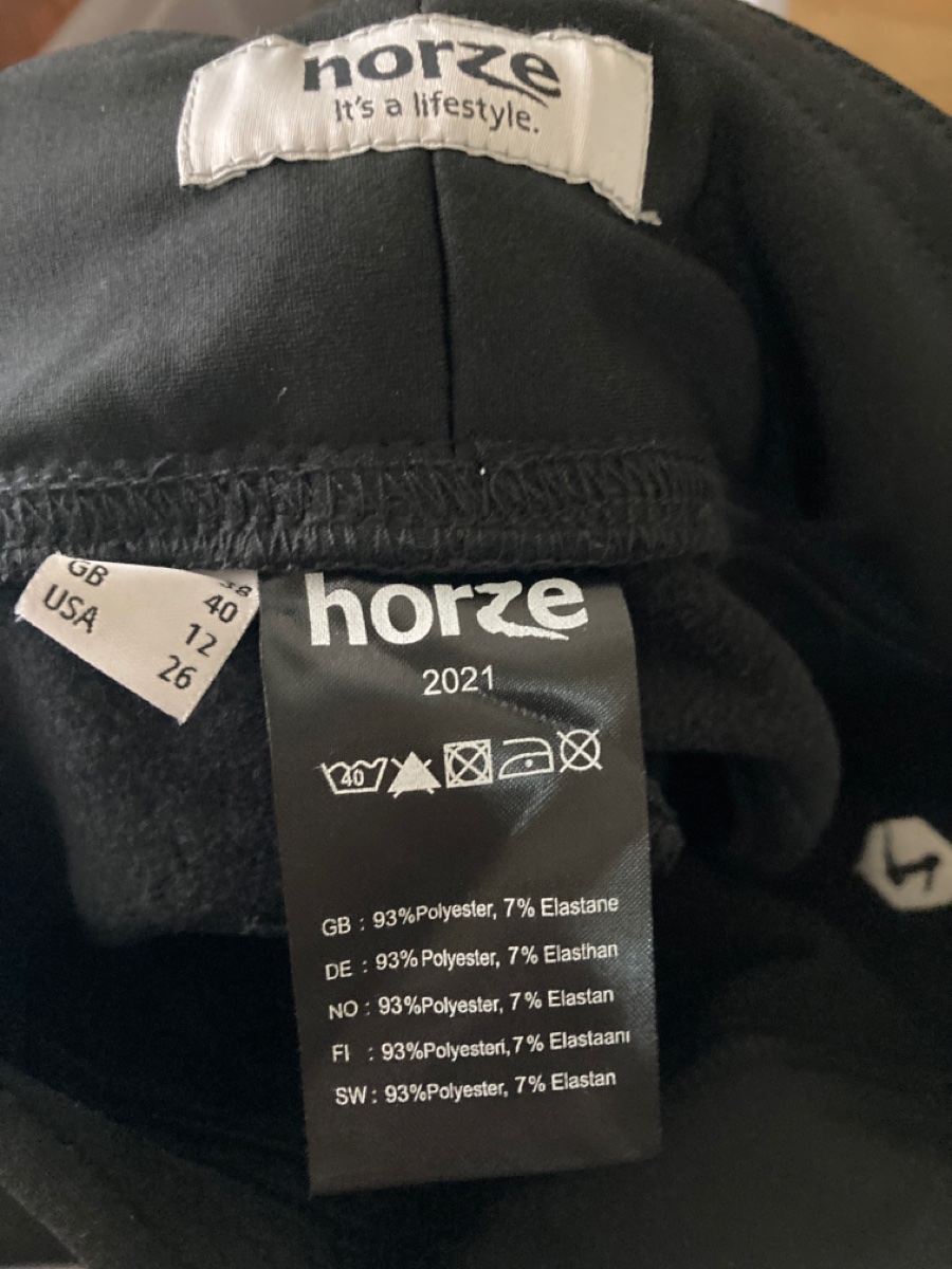 Horze winter active tights with knee grip black 26