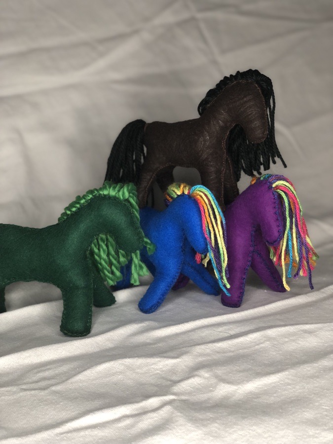 Hand sewn toy horse bundle/lot