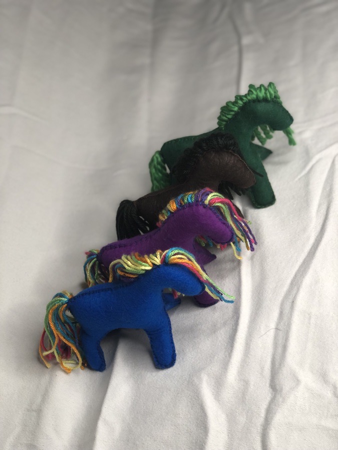 Hand sewn toy horse bundle/lot