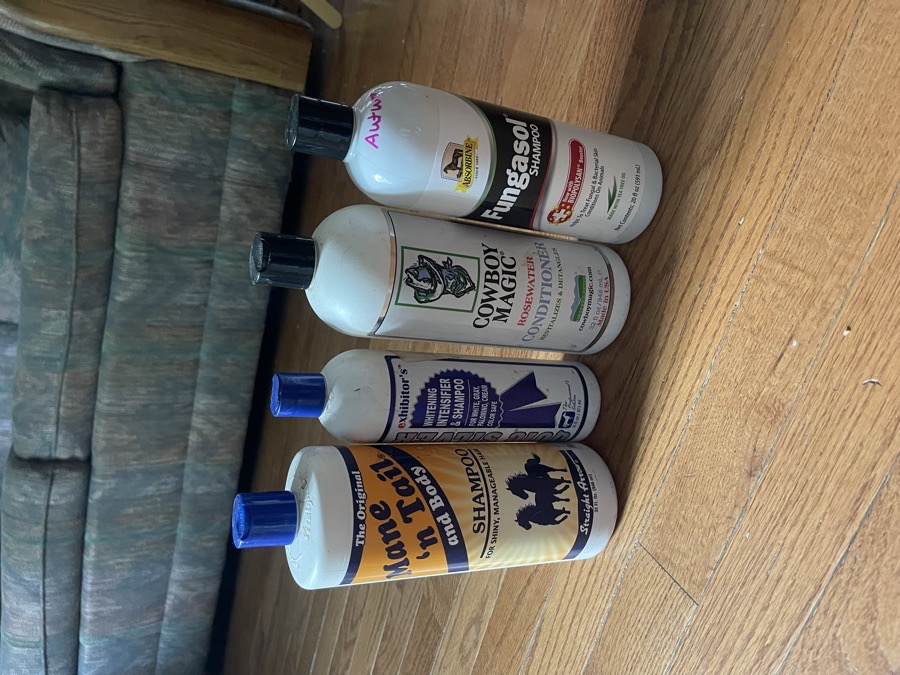 Bathing supplies- shampoo, conditioner