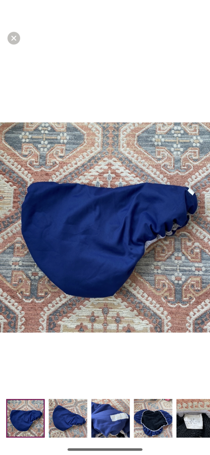 Lettia Fleece Lined English All Purpose Saddle Cover Navy Blue