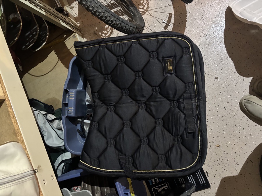 Black equestrian Stockholm saddle pad Dressage