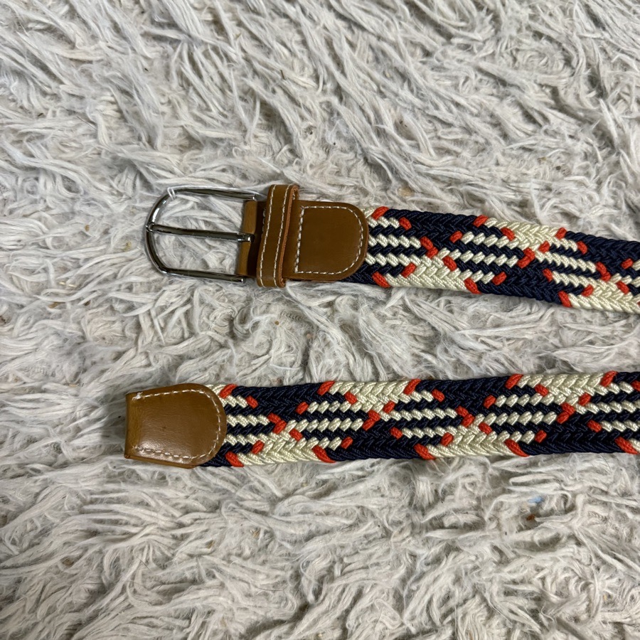 Red/White/Blue Hart Equestrian Woven Horseback Riding Equestrian Belt. Good Cond